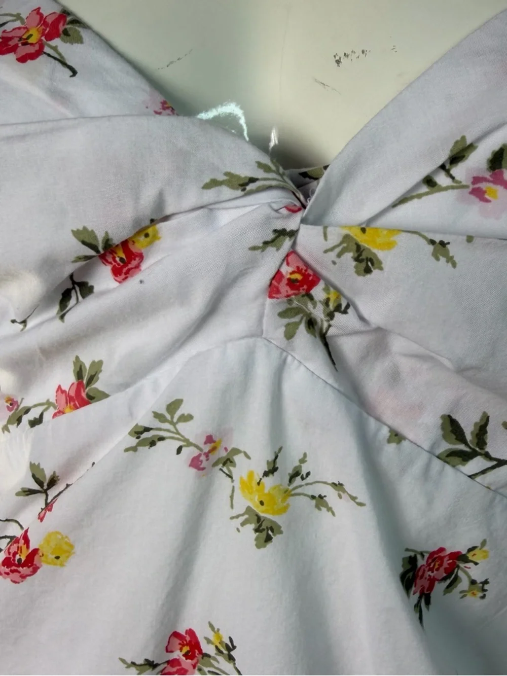 Abercrombie & Fitch Floral Milkmaid MiniDress White Cottagecore PuffSleeve Small - Picture 2 of 15